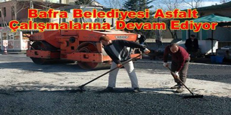 Bafra Belediyesi Çalışmalarına Devam Ediyor - Hava şartlarının düzelmesiyle birlikte İlçedeki çok yönlü çalışmalarını sürdüren Bafra Belediyesi,Asfalt yama çalışmalarına da hız verdi.