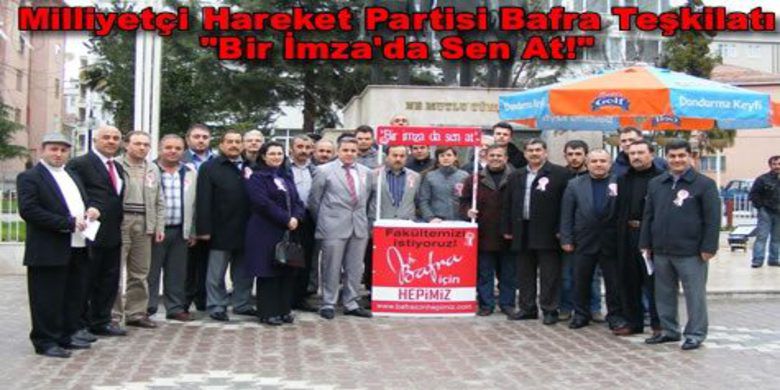 Mhp`den Kampanyaya Tam Destek - Bafra için hepimiz, fakültemizi istiyoruz kampanyasına Bafra MHP ilçe teşkilatından tam destek.
