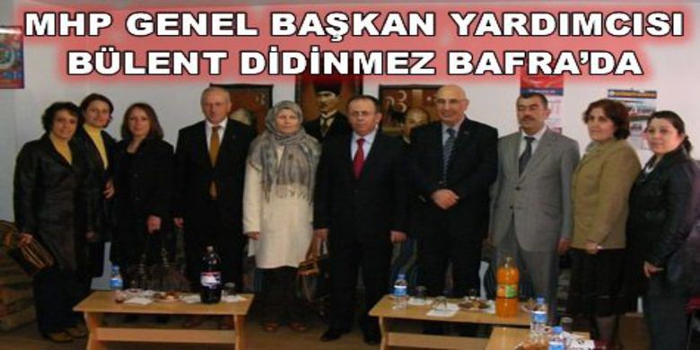 Mhp Genel BaşkanYardımcısı Bülent Didinmez Bafra`da - MHP Genel Başkan Yardımcısı Bülent Didinmez, `7,5 yıldır işbaşında bulunan AKP iktidarının yaptıklarını 7,5 günde anlatabilirsiniz.` Dedi.
