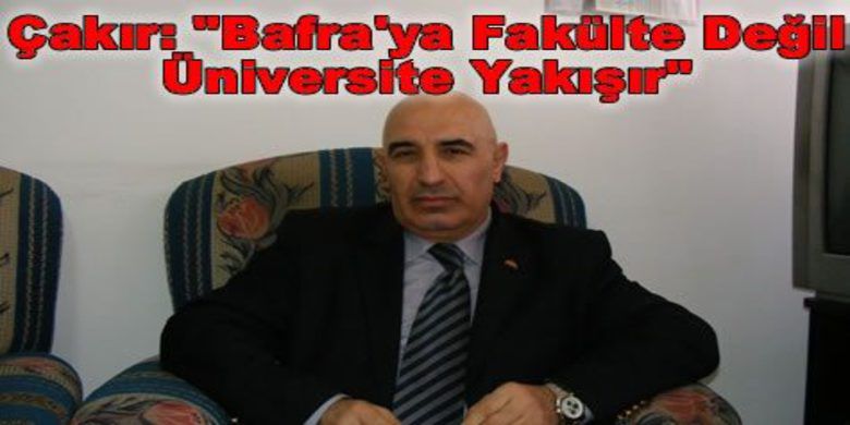 Osman Çakır`ın Bafra Ziyareti - MHP Genel Başkan Yardımcısı ve MHP Samsun Milletvekili Osman Çakır MHP Bafra İlçe Başkanlığında yaptığı açıklamada,``Bafra`ya Fakülte Değil,Üniversite Yakışır``dedi.