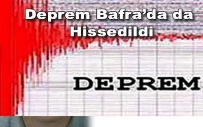 Deprem Bafra`da Da Hissedildi.