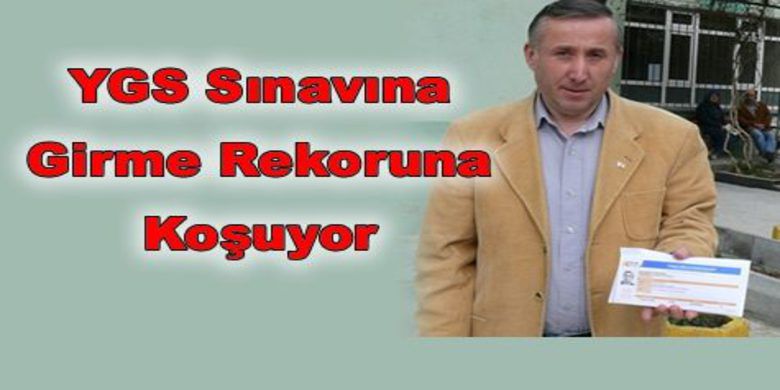 29 Yıldır Yapılan Her Ygs (Öss) Sınavına Giriyor - Bafra`da 29 yıldır, bu sene ki; adı Yüksek Öğrenime geçiş sınavı olan Öğrenci Seçme Sınavı`na (ÖSS) aralıksız olarak giren Adem Topçuoğlu, ÖSS`ye girme rekoruna doğru koşuyor.