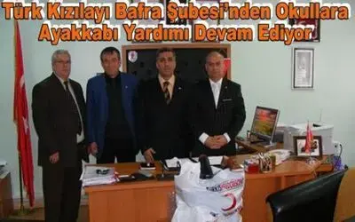 Bafra`da Okullara 400 Çift Ayakkabı Yardımı Yapıldı