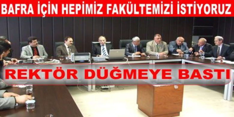 Bafra Rektör`den Fakültesini İstemeye Gitti - Samsun`un Bafra ilçesine fakülte kurulması için oluşturulan `Bafra için Hepimiz` sivil inisiyatif grubu Samsun OMÜ Rektörü Prof. Dr. Hüseyin Akan ile görüştü.