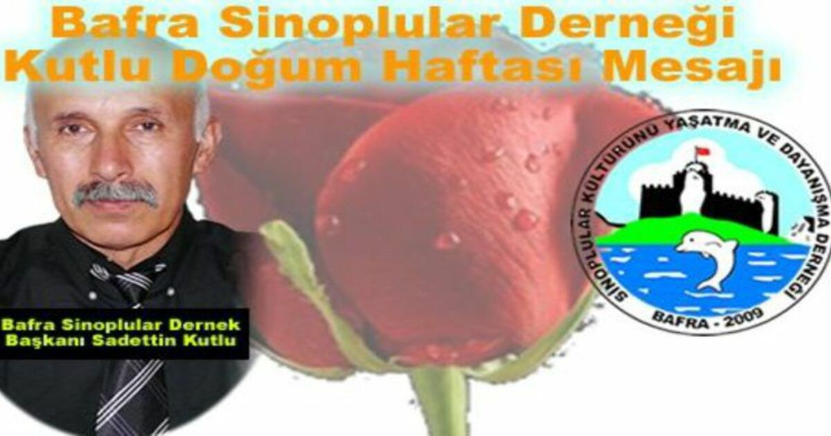Bafra Sinoplular Derneği Kutlu Doğum Mesajı