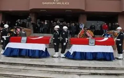Ladik İlçesinde Şehit Olan Polisler Memleketlerine Uğurlandı