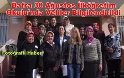 Bafrada 30 Ağustos İlköğretim Okulu Velilerine Seminer Verildi