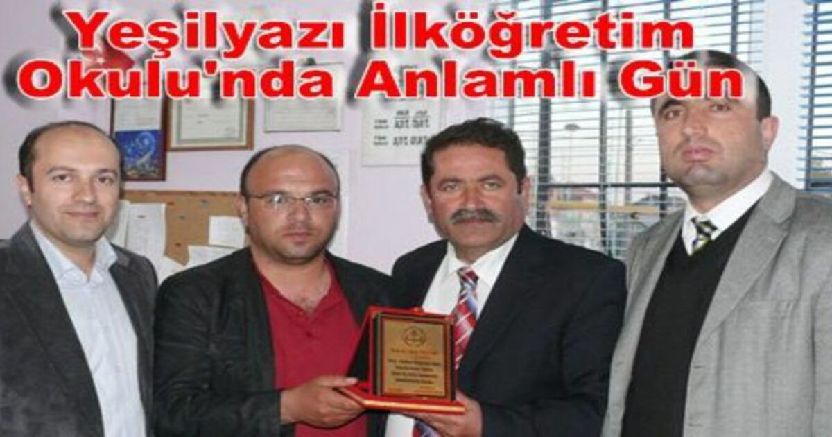 Bafra Yeşilyazı İ.ö.o.`dan İşadamına Plaket Ve Teşekür Belgesi