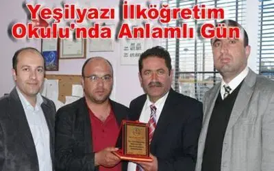 Bafra Yeşilyazı İ.ö.o.`dan İşadamına Plaket Ve Teşekür Belgesi