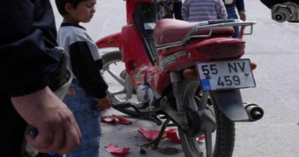 Motosiket Kazası Hafif Atlatıldı