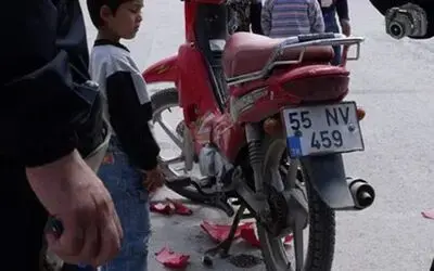 Motosiket Kazası Hafif Atlatıldı
