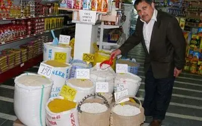 Bafra`da Marketlerde Bakliyat Satışı