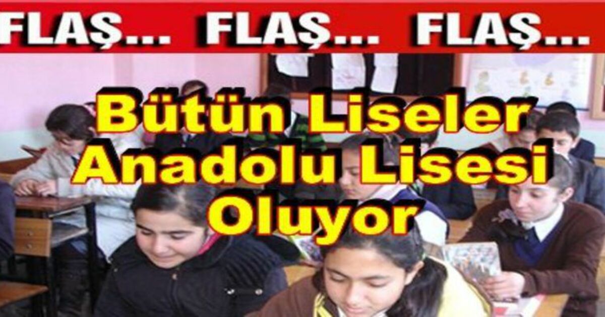 Liselerde Yeni Bir Döneme Doğru