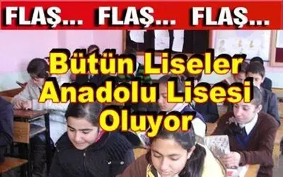 Liselerde Yeni Bir Döneme Doğru