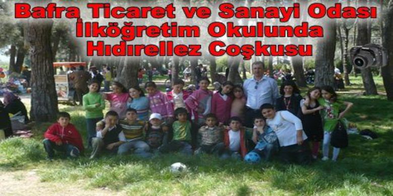 Bafra Tso İlköğretimHıdırellez Geleneğini Yaşatıyor - Bafrada   adını  projelerle  ve  etkiliklerle duyuran Bafra Ticaret  Sanayi Odası İlköğretim Okulu 4. sınıflar ve 5-B sınıfı öğrencileri öğretmenleri ile birlikte 6 Mayıs Perşembe günü Bafra Belediye Çamlık Tesislerinde Hıdrellezi kutladılar.