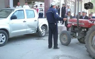 Bafra`da Hal Kavşağında Trafik Kazası