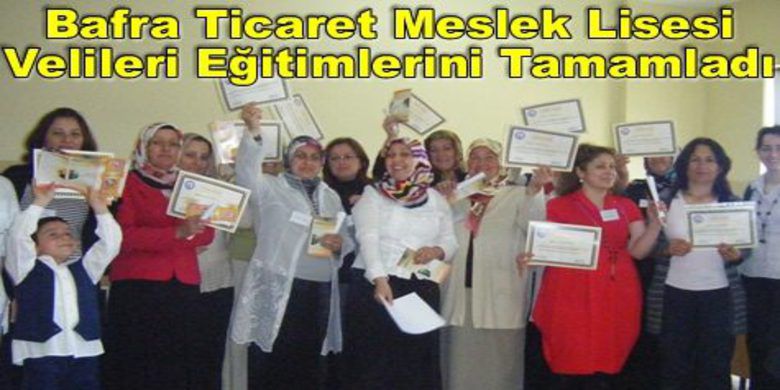 Bafra Ticaret Meslek Lisesi Aile Eğitim Semineri - 23-03-2010 tarihinde başlayan Rehber Öğretmen Cansel Toraman tarafından verilen  8 oturumluk 7-19 yaş Aile Eğitimi Semineri 11 Mayıs 2010 tarihinde sona erdi.
