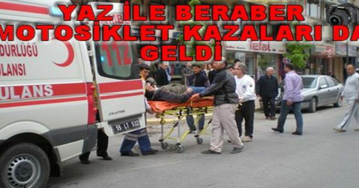 Bafra`da Motosiklet Kazası: 1 Yaralı