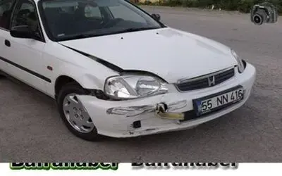 Bafra`da Maddi Hasarlı Kaza