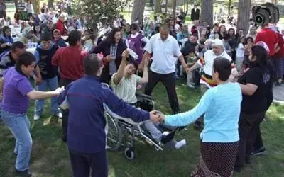 Bafra`da Engelliler Piknik Şöleninde Coştu