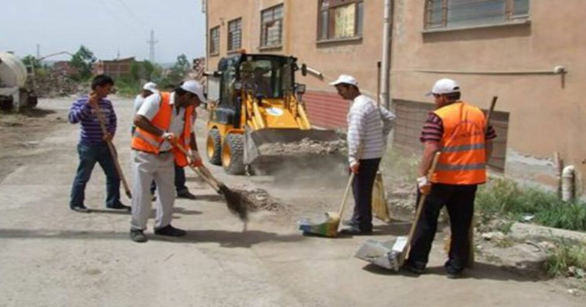 Bafra Büyük Sanayide Hafta Sonu Temizliği