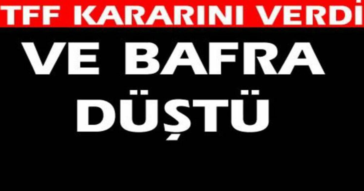 Bafra Belediyespor Bir Alt Lige Düştü
