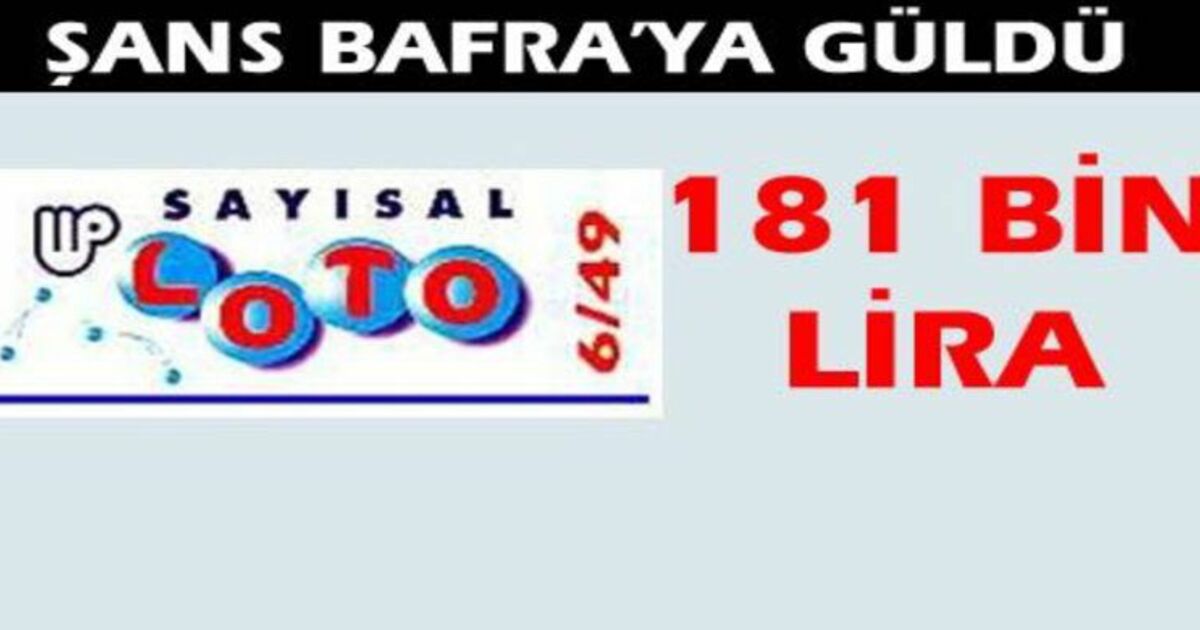 Sayısal Loto Şanslısı Bafra`da