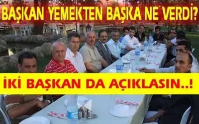 Başkan Şahin`den Hacınabispor`a Yemek