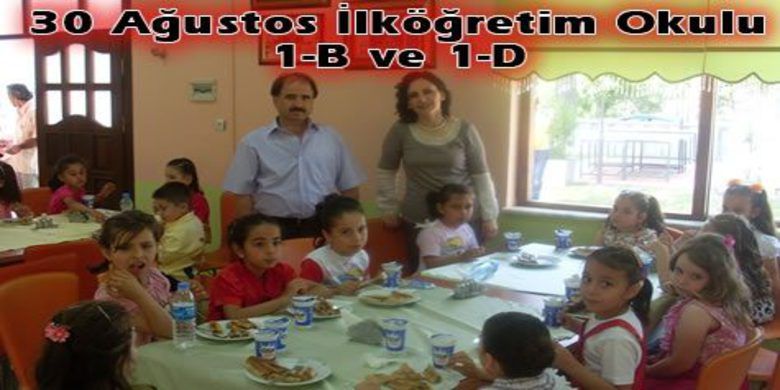 30 Ağustos Okulu ÖğrencileriYıl Sonu Etkinliği Yaptı - 30 Ağustos İlköğretim Okulu 1-B ve 1-D sınıfı öğrencileri ortaklaşa etkinlik düzenlediler. Büyük Park`ta yapılan etkinlikte öğrenciler hünerlerini gösterdi