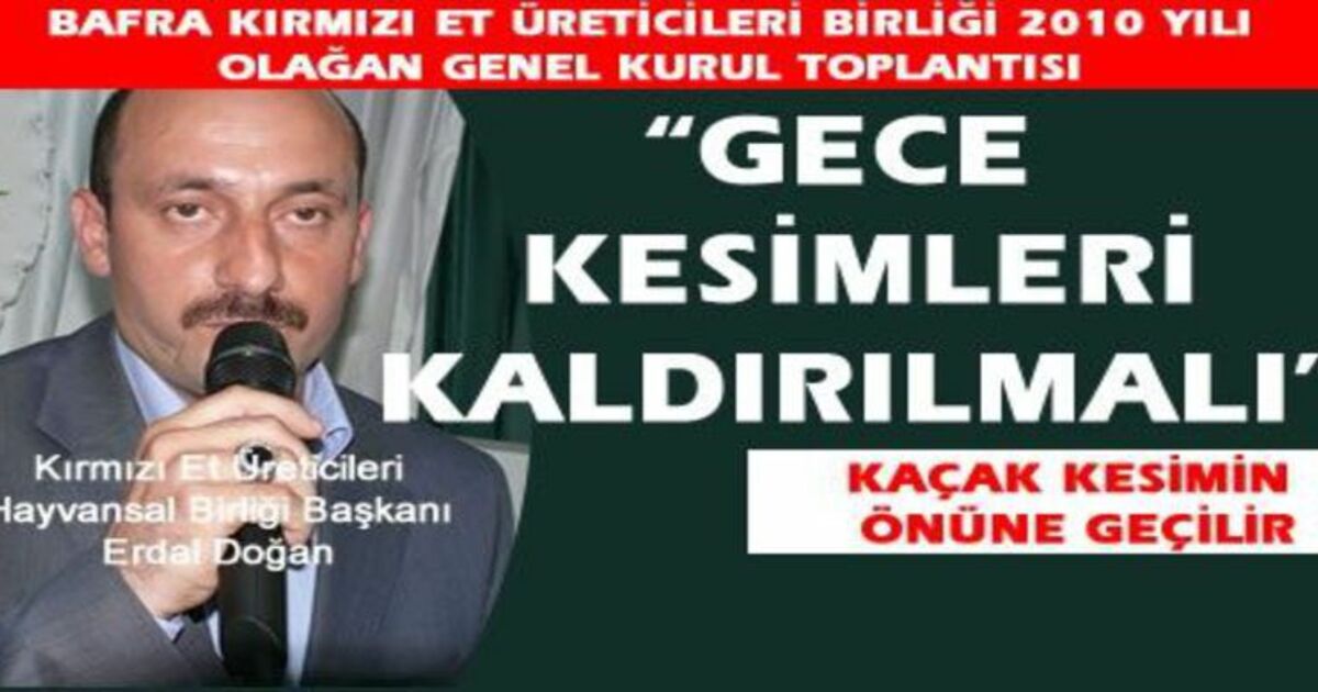 Bafra`ya Et Borsası Kurulmalı