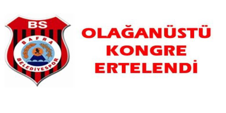 Kongreye Katılım Olmadı - Bafra Belediyespor`un olağanüstü kongresine katılım olmadığı için ertelendi