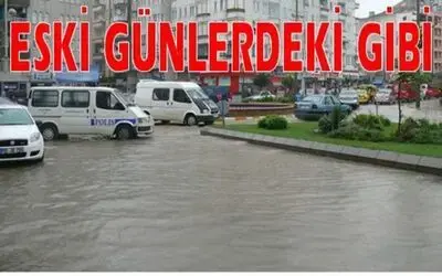 Bafra 1 Saatte Göle Döndü
