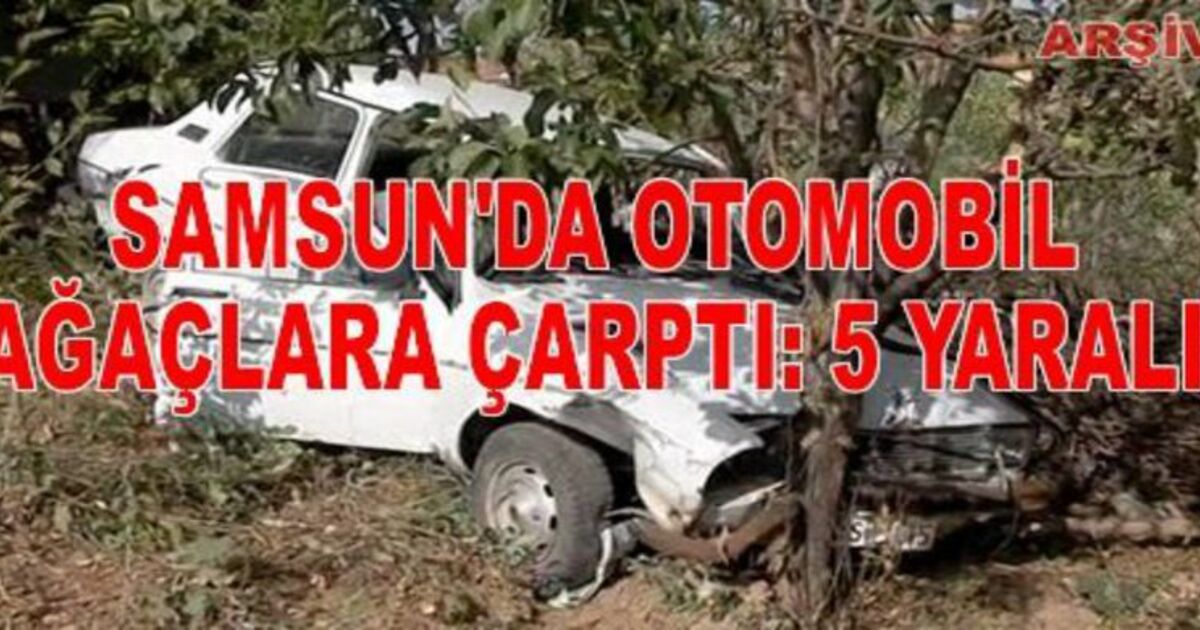 Otomobil Ağaçlara Çarptı: 5 Yaralı
