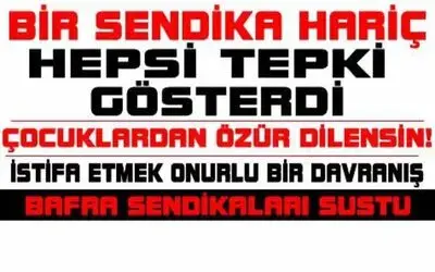 Sendikalar Da Skandala Tepkili