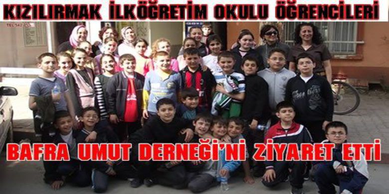 Öğrencilerden Bafumder`e Ziyaret - Kızılırmak İlköğretim Okulu 5/A sınıfı öğrencileri Bafra Umut Derneği`ne (BAFUMDER) ziyarette bulundu.