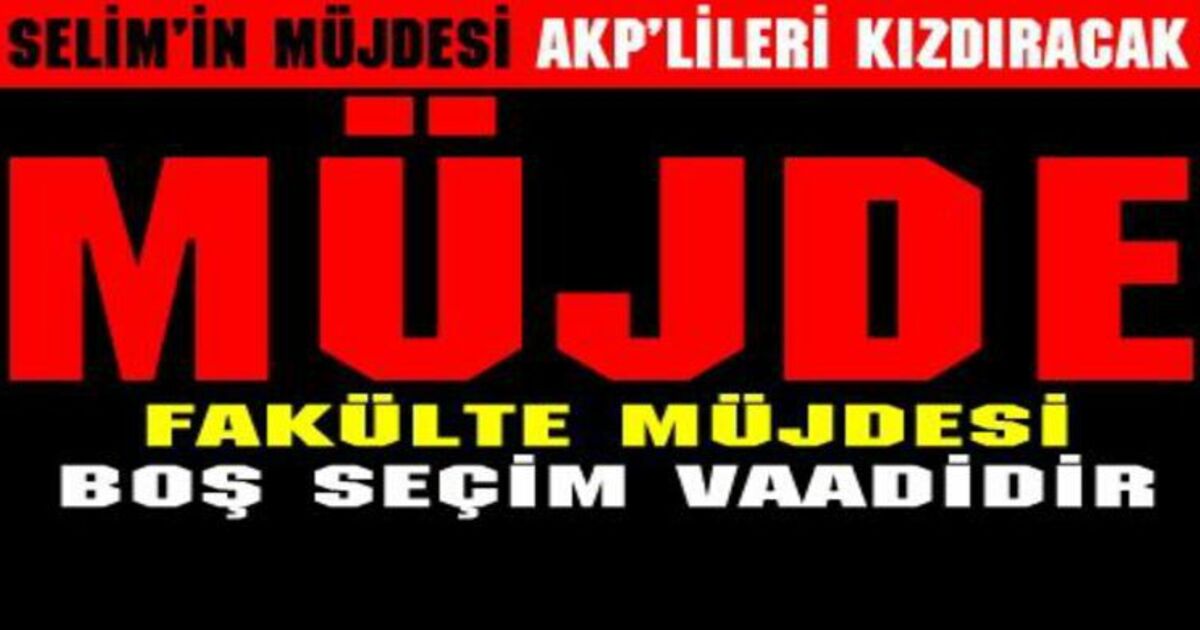 Fakülte Boş Seçim Vaadidir