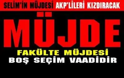 Fakülte Boş Seçim Vaadidir