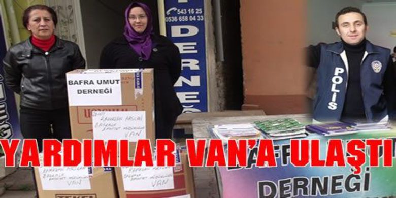Başkale`ye Şehit Polis Anısına Yardım - TRAFİK kazasında şehit olmadan önce görev yaptığı Başkale İlçesi`ndeki öğrenciler için Bafra Umut Derneği`nden yardım isteğinde  bulunan şehit polis Ramazan Aslan`ın isteği yerine getirildi. Dernek, öğrencilere giyim yardımında bulundu.