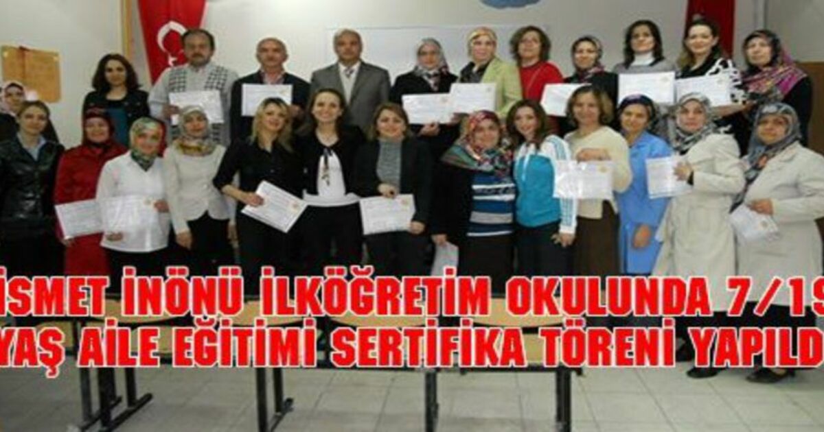 Aile Eğitimi Sertifika Töreni