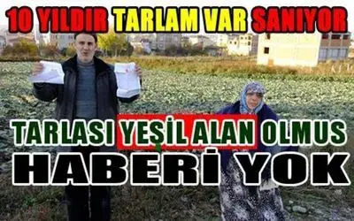 Vatandaşa Yeşil Alan Şoku