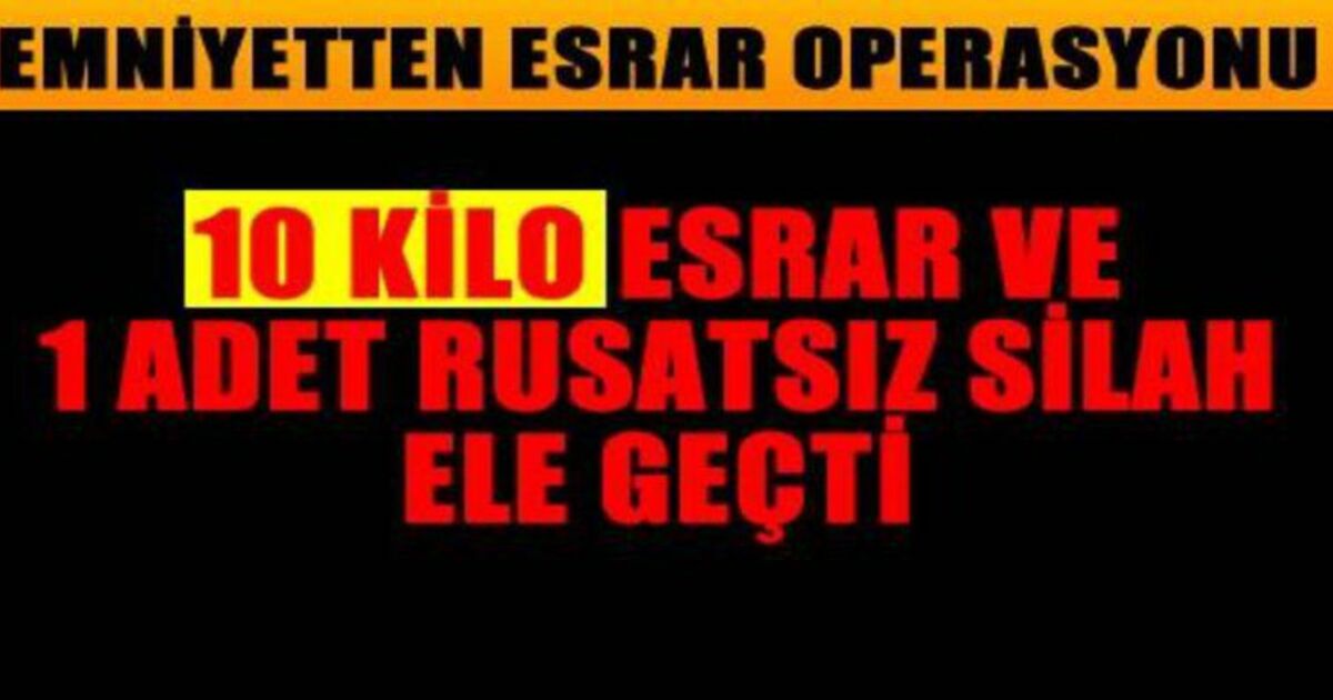 Bafra`da Esrar Operasyonu