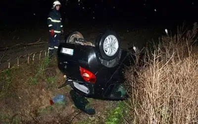 Takla Atan Otomobilin Sürücüsü Yaralandı
