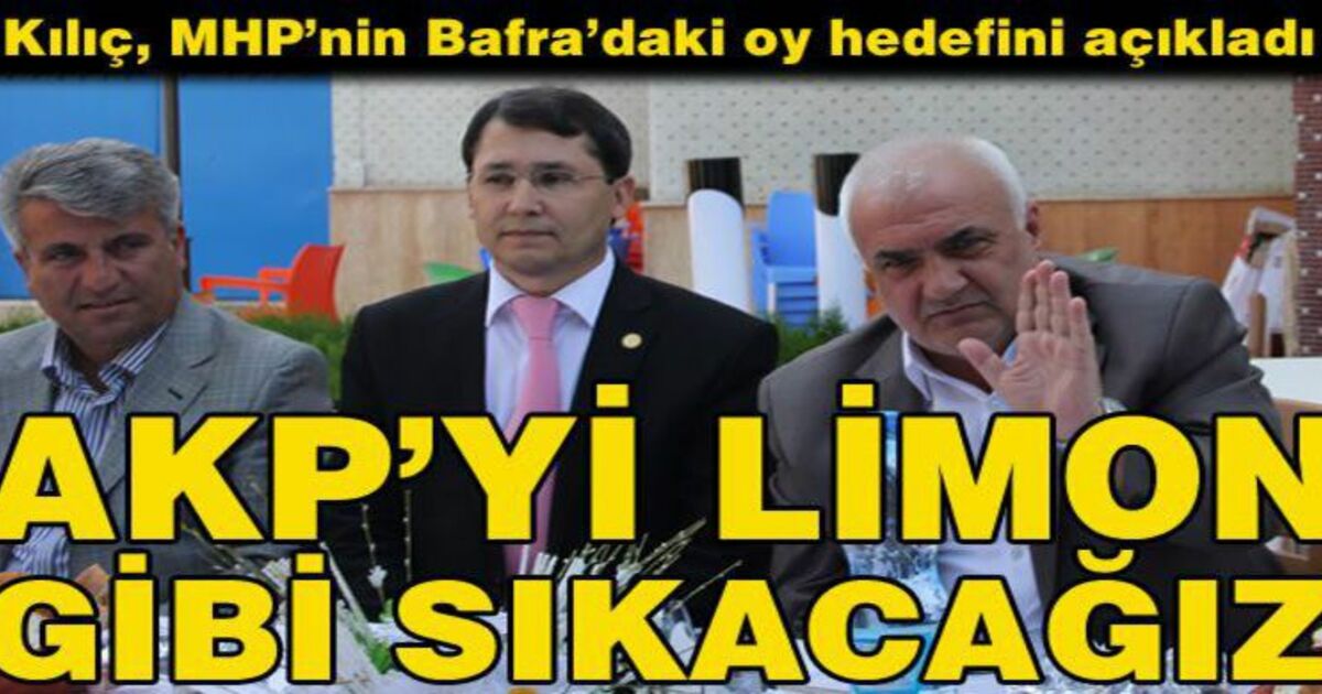 Şaban Kılıç, Akp'yi Limon Gibi Sıkacağız