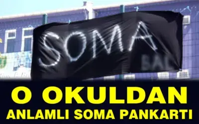 O Okuldan Anlamlı Soma Pankartı