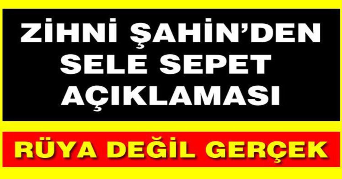Zihni Şahin'den Sele Sepet Açıklaması