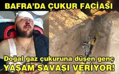 Doğalgaz Çukuruna Düşen Genç Yaşam Savaşı Veriyor