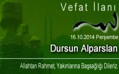 Dursun Alparslan Vefat Etti