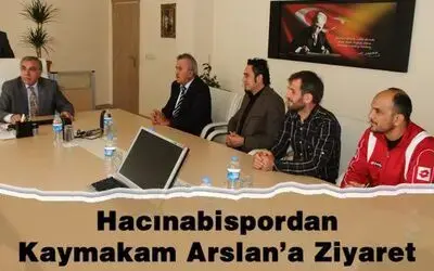 Hacınabispordan Kaymakam Arslan`a Ziyaret