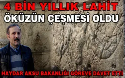 4 Bin Yıllık Lahit Öküzün Çeşmesi Oldu