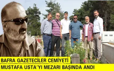 Bafra Gazeteciler Cemiyeti Mustafa Usta`yı Mezarı Başında Andı